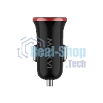 Автомобильное зарядное устройство Maxvi CCM-101BR USB 1А черно-красный
