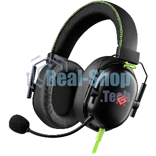 Гарнитура Defender Toxic чёрный, проводная, USB / mini jack 3.5 мм, подсветка