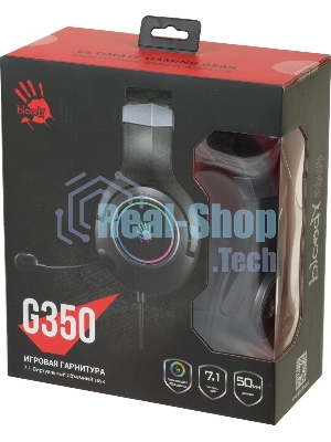 Гарнитура Bloody G350 чёрный, проводная, USB, подсветка