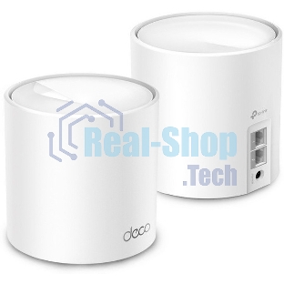 Бесшовный Mesh роутер TP-Link Deco X10 (DECO X10(2-PACK)) AX1500 10/100/1000BASE-TX белый (упак.:2шт)