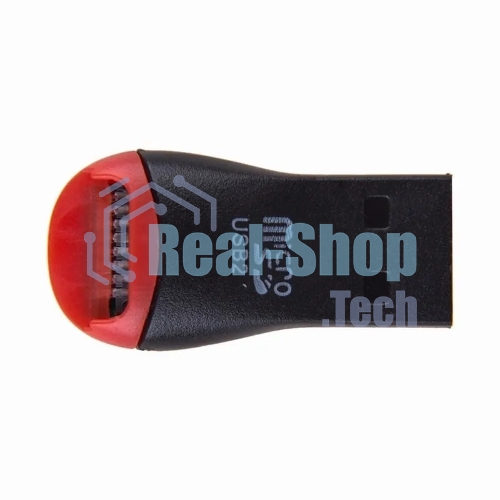 Кард-ридер Rexant 18-4110/черный-красный/SD/microSD/microSDHC/USB 2.0/пластик