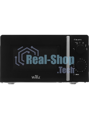 Микроволновая печь WILLZ MOS-1706MB черный, 17 л, 700 Вт, переключатели — поворотный механизм