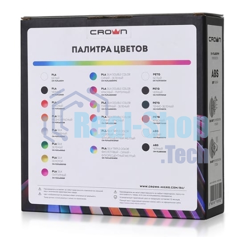 Филамент Crown Micro CM-FILABS019W ABS 1.75 1кг белый