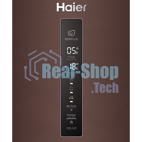Холодильник Haier C4F740CLBGU1 коричневый двухкамерный 286/115л морозилка снизу, No Frost