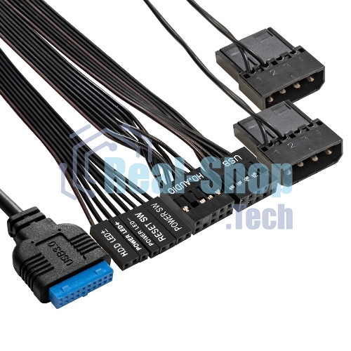 Компьютерный корпус Minitower ExeGate mEVO-7803-XP400 (mATX, БП XP400 с вент. 12см, 2*USB+1*USB 3.0, HD аудио, черный, 2 вент. 12см с RGb подсветкой)