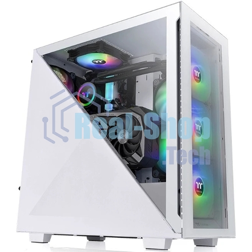 Компьютерный корпус Thermaltake Divider 300 TG ARGb белый без БП ATX 2x120мм 2xUSB 3.0 audio front door bott PSU