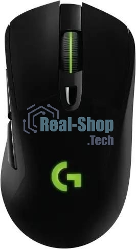 Мышь игровая Logitech G703 Lightspeed черная, сенсор 100-25600dpi (Hero25K), беспроводная 2.4GHz + USB 1,8м, 5 программируемых кнопок + колесо прокрутки, RGB-подсветка, под правую руку