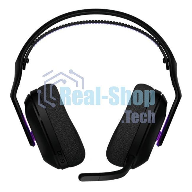 Гарнитура Logitech G522 Lightspeed чёрный, беспроводная + проводная, Bluetooth 5.3/USB, радиус 30 м, подсветка, съёмный микрофон