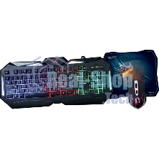 Комплект клавиатура+мышь Qumo Spirit of Wisdom проводной, USB, 2400 DPI, чёрный