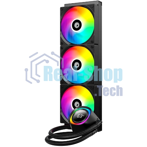 Система жидкостного охлаждения ID-Cooling FX360 TD ARGB Soc-AM5/AM4/1200/1700/1851 черный 4-pin 27.2dB Al+Cu LCD 350W Ret