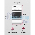 Плита электрическая Hansa FCEW53000 белый, конфорок 4 шт, духовка 68 л, 50 см x 85 см x 60 см