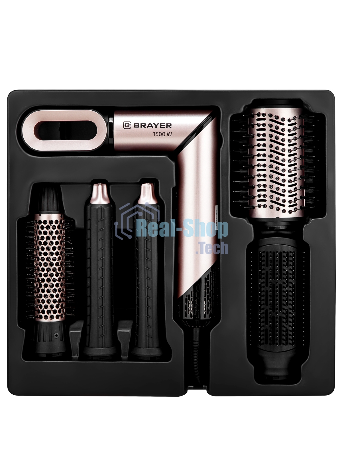 Фен-мультистайлер BRAYER BR3309, 1500 Вт, компактный, 25/32/40-61 мм