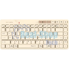 Клавиатура беспроводная A4Tech Fstyler FBK26C AS, USB, Bluetooth/Радиоканал, бежевый