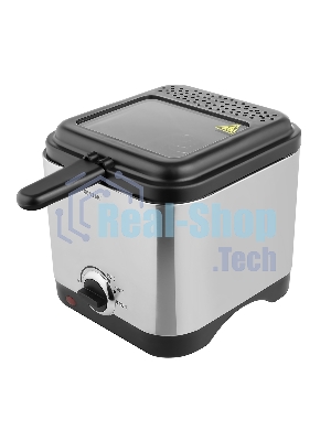 Фритюрница Centek CT-1430 серебристый, 900 Вт, 1.5 л, 0.5 кг, антипригарное покрытие