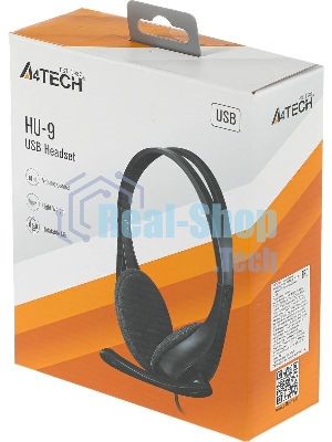Гарнитура A4Tech HU-9 чёрный, проводная