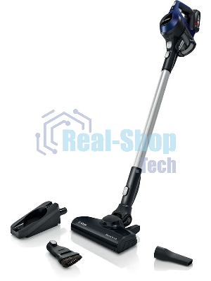 Пылесос вертикальный Bosch Unlimited BCS611P4A POWER FOR ALL 18V синий/черный, питание от аккумулятора, 18 Вт, уборка сухая, пылесборник 0.3 л