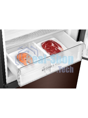 Холодильник Haier C4F740CLBGU1 коричневый двухкамерный 286/115л морозилка снизу, No Frost