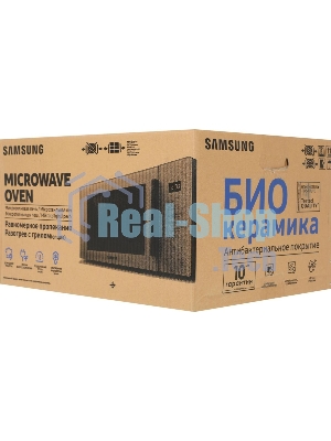 Микроволновая печь Samsung MG23T5018AN/BW голубой, 23 л, 800 Вт, переключатели - сенсор