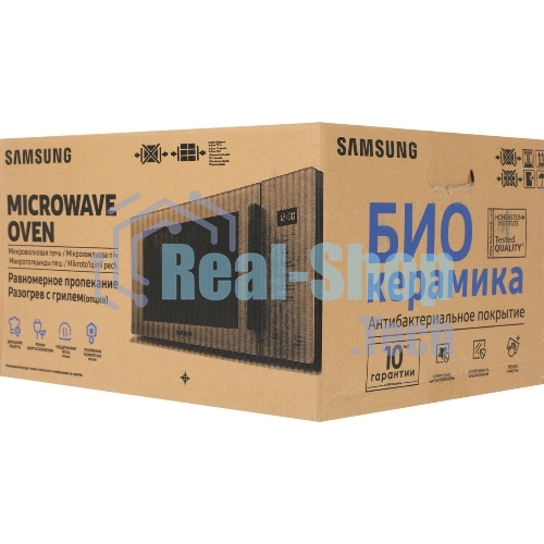 Микроволновая печь Samsung MG23T5018AN/BW голубой, 23 л, 800 Вт, переключатели - сенсор