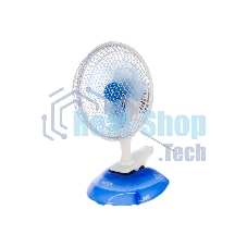 Вентилятор Centek CT-5003 синий/белый, настольный, 20 Вт, 2 скорости, 15 см