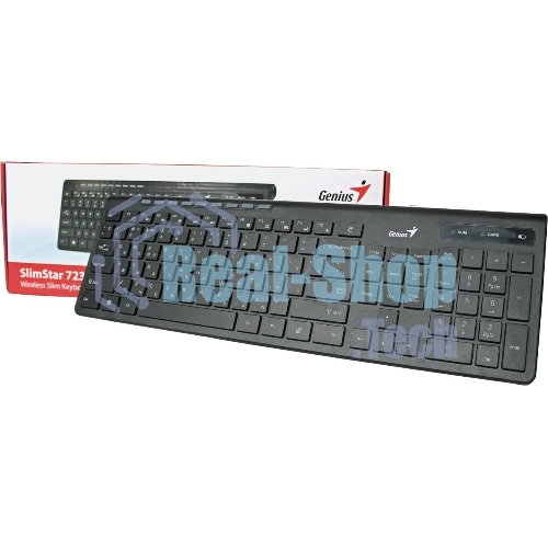 Клавиатура беспроводная Genius SlimStar 7230, USB, Радиоканал, черный