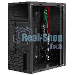 Компьютерный корпус Minitower ExeGate BAA-403-UNS500 (mATX, БП UNS500 с вент. 12см, 2*USB, HD Audio, черный)