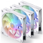 Вентилятор для корпуса JONSBO ZF-120W (120x120x25мм, 4-pin PWM, ARGb, 61.0CFM, 28.9dBA, 1500RPM, белый, 3pcs)