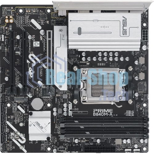 Материнская плата ASUS PRIME B840M-A-CSM, AM5, AMD B840, 4xDDR5, 4xSATA, 3xM.2, 1xPCI-E 4.0 x16, 2xPCI-E 3.0 x16, 1xRealtek 2.5Gb LAN, 2xUSB-A 10Gbps, 1xUSB-C 5Gbps, 4xUSB-A 2.0, 3x3.5 мм, 7.1, micro-ATX