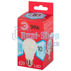 Лампа светодиодная ЭРА RED LINE LED A60-10W-840-E27 R 10 Вт груша нейтральный белый свет