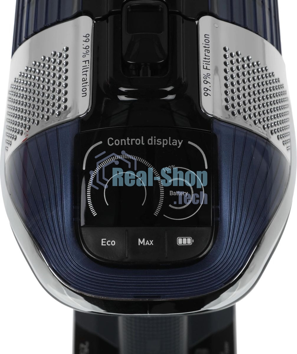 Пылесос вертикальный Tefal X-Force Flex 11.60 Aqua TY9890WO синий/серый, питание от аккумулятора, 130 Вт, уборка сухая/влажная, пылесборник 0.9 л