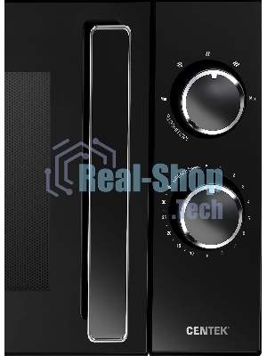 Микроволновая печь Centek CT-1560 черный, 20 л, 700 Вт, переключатели - поворотный механизм