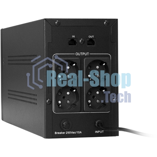 Источник бесперебойного питания ExeGate SpecialPro UNB-2000.LED.AVR.EURO.RJ 2000VA/1200W, LED, AVR, 4 евророзетки, RJ45/11, черный