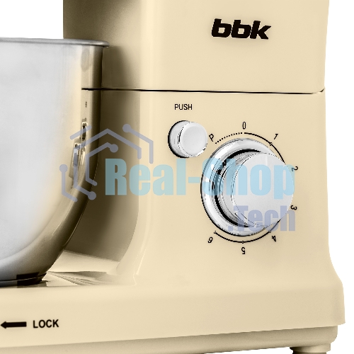 Миксер планетарный BBK KBM1401 бежевый, 1500 Вт, 4 л