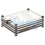 Корпус Qumo, 9-слойный акриловый + вентилятор, Raspberry Pi 4, черный transparent(RS041)