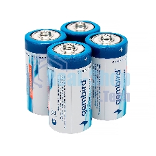 Батарейки солевые Gembird GB-R14P-4B, тип С(R14P), 4шт, коробка