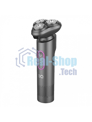 Электробритва BQ SV1008 Gray-Pink. Мощность 5 Вт/Время зарядки 90 минут/Время беспроводной работы 90 минут/Влагозащита IPX6/Электропитание 110-240 В, 50-60 Гц/Ротационная головка бритвы/Мощный мотор/Индикатор заряда батареи/Портативная база для подзарядки/3 насадки в комплекте