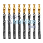 Сверло по металлу Denzel 8,5 мм, HSS-Tin, Golden Tip, 8 шт.