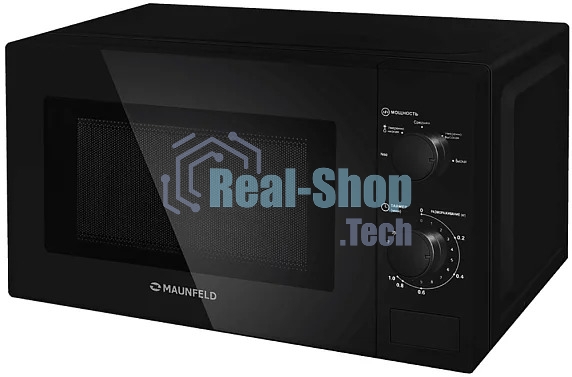 Микроволновая печь Maunfeld MFSMO720MB01 черный, 20 л, 700 Вт, переключатели - поворотный механизм