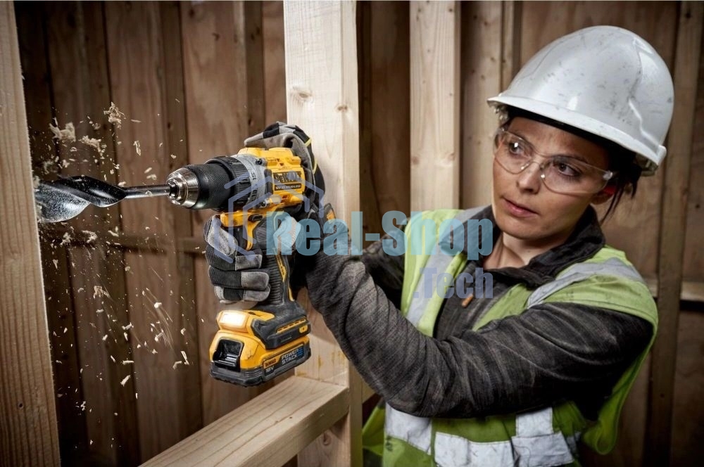Дрель-шуруповерт DeWalt DCD800E1T-QW, 18 В, 1,7 Ач, 90 Нм, бесщеточный