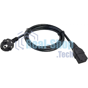 Шнур питания ITK PC-C19D-3M C19-Schuko проводник.:3x1.5мм2 3м 230В 16А черный