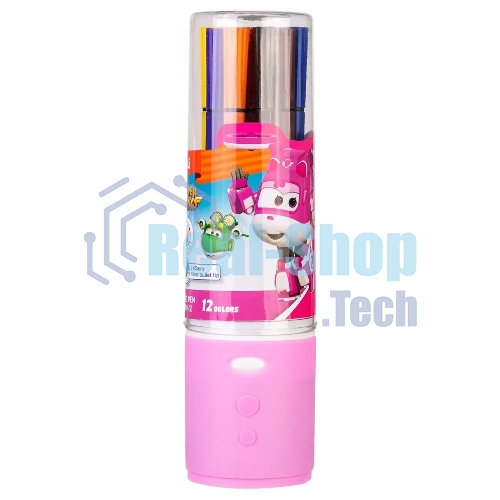 Фломастеры Deli EC150-12 Super Wings 12 цветов, пластиковая туба