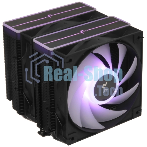 Кулер для процессора DEEPCOOL AG620 BK ARGB V2 черный 120мм алюминий+медь 1850rpm 29.4db 4-pin 260W 157мм