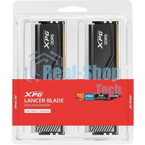 Оперативная память XPG Lancer Blade, DDR5, 32GB (2x16GB), 6000MHz, CL34, DIMM, с радиаторами, RGB, черный