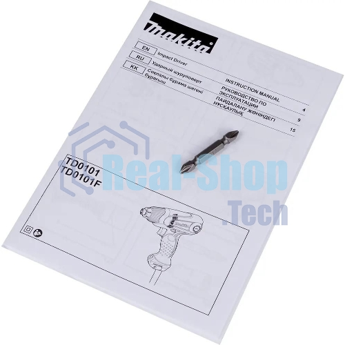 Дрель-шуруповерт Makita TD0101F, 230 Вт, 100 Нм, щеточный, ударный