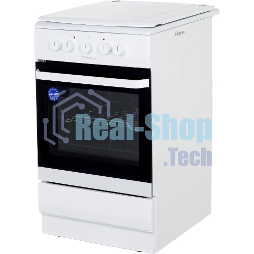 Плита электрическая Hansa FCEW53000 белый, конфорок 4 шт, духовка 68 л, 50 см x 85 см x 60 см