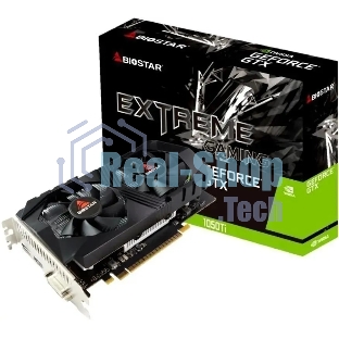 Видеокарта Biostar PCI-E GTX1050Ti-4Gb NVIDIA GeForce GTX 1050TI 4Gb 128bit GDDR5 1291/7008 DVIx1 HDMIx1 DPx1 HDCP Ret