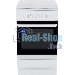 Плита электрическая Hansa FCEW53000 белый, конфорок 4 шт, духовка 68 л, 50 см x 85 см x 60 см