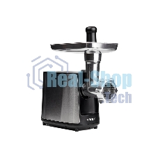 Мясорубка электрическая Centek CT-1617 серый, 2000 Вт, 2.0 кг/мин, реверс, защита от перегрузки, металлический лоток, насадки - 4