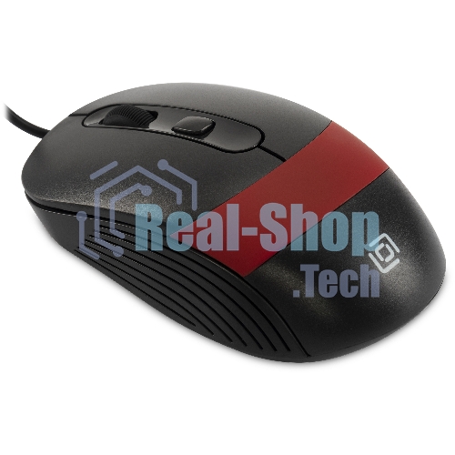 Мышь проводная Oklick 310M черный/красный, 2400 dpi, USB, кнопки - 4