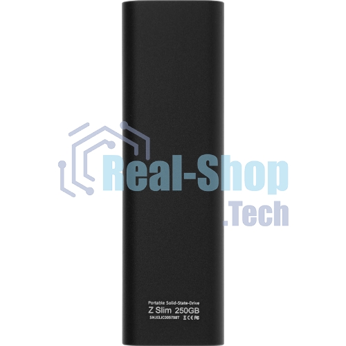 Внешний SSD Netac Z SLIM, 250 Gb, USB 3.2 Gen 2 Type-C, R/W 550/480, черный